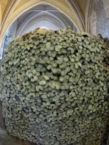 The other end of the central stack, Charnel House, St Leonard's Church, Hythe.